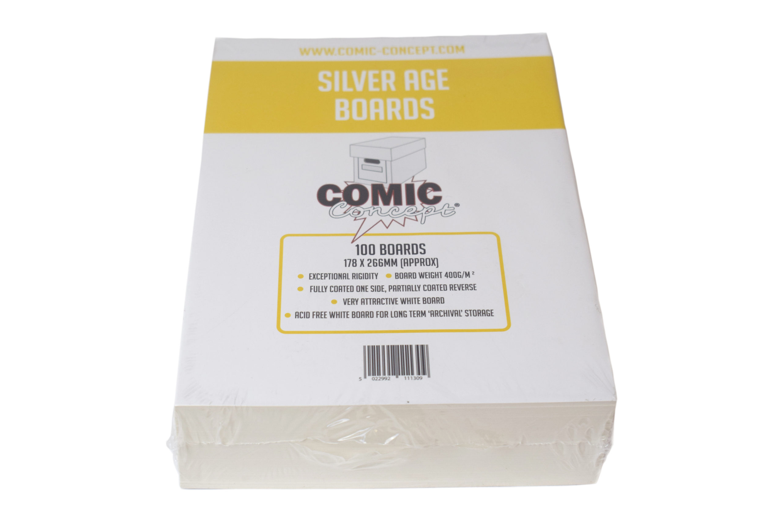 Comic Concept Silver Boards 266 x 178mm pack of 100